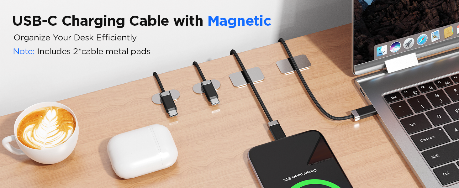 UsB-C Charging Cable with Magnetic