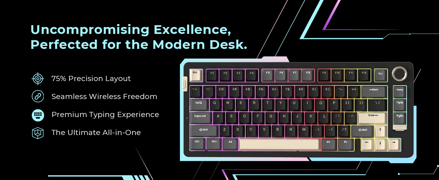 Rosewill Neon 75% Wireless Mechanical Keyboard