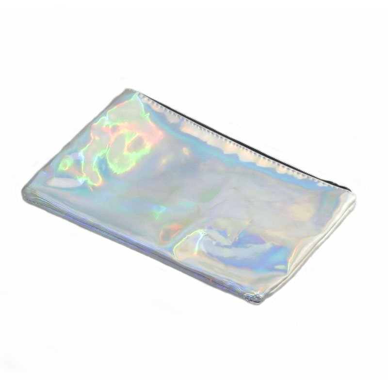 Silver Zipper PVC Cosmetic Travel Bag