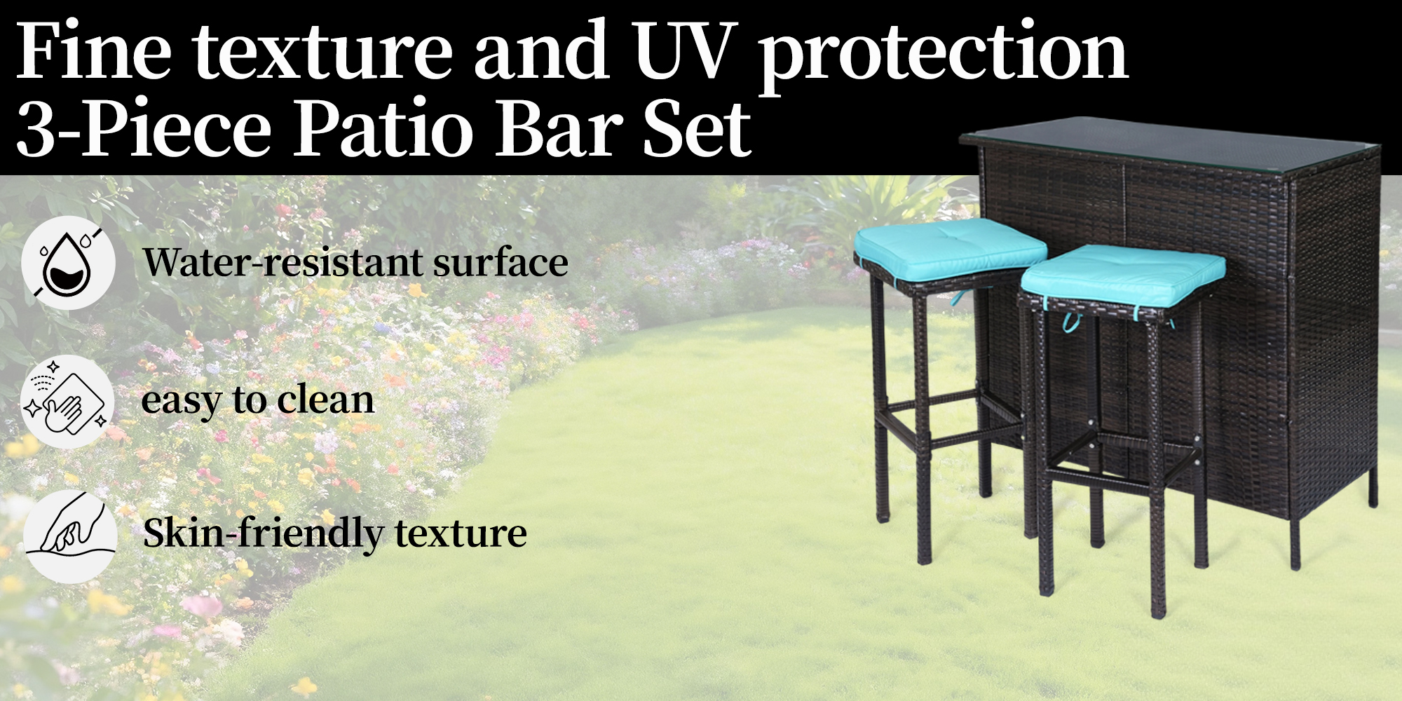 Outdoor Patio Bar Set