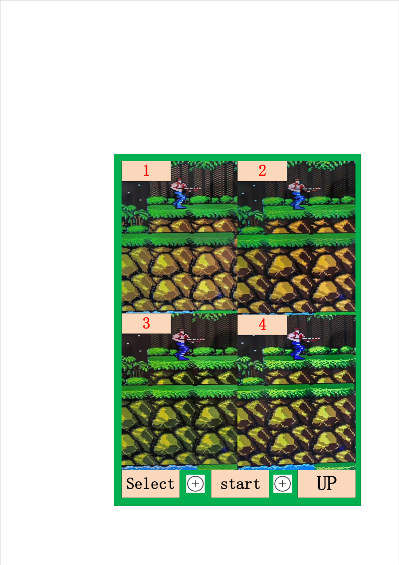 Supports 4 palettes including FCEUX, NTSC, PAL, PC-10;Switch palette, reset, scan lines, resolution