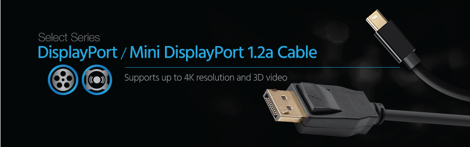 Mini DisplayPort 1.2 to DisplayPort 1.2 Cable