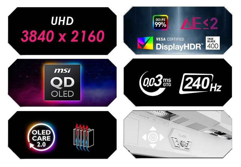 MSI MPG 321URXW QD-OLED Gaming Computer Monitor