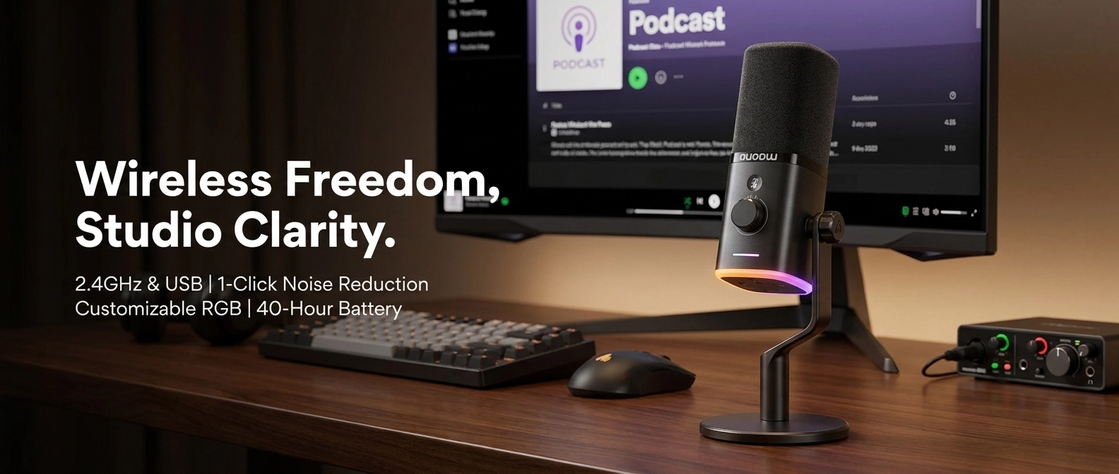 PD100W Wireless Desktop Microphone