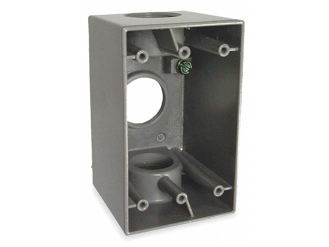 BELL OUTDOOR 5387-0 Weatherproof Electrical Box, 22.5 cu in, Single Gang, 1