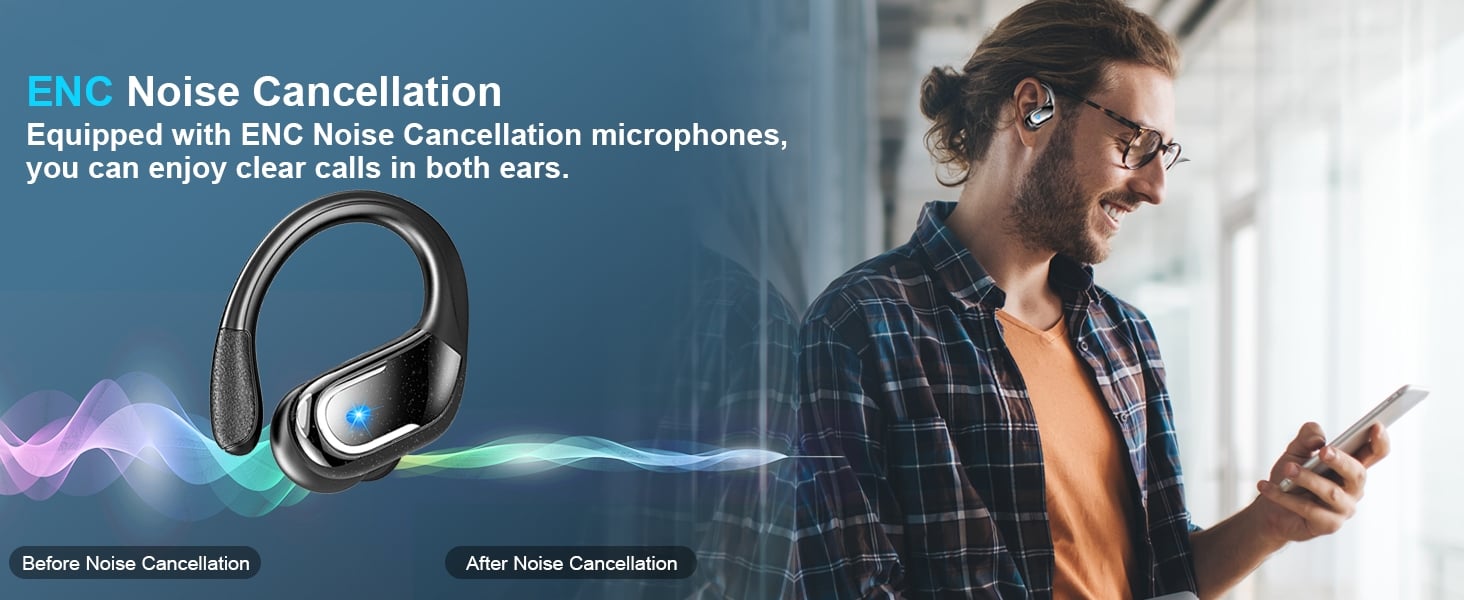 Wireless Earbuds, 75Hrs Bluetooth 5.4 Headphones, Bluetooth Earbuds with ENC Noise Canceling