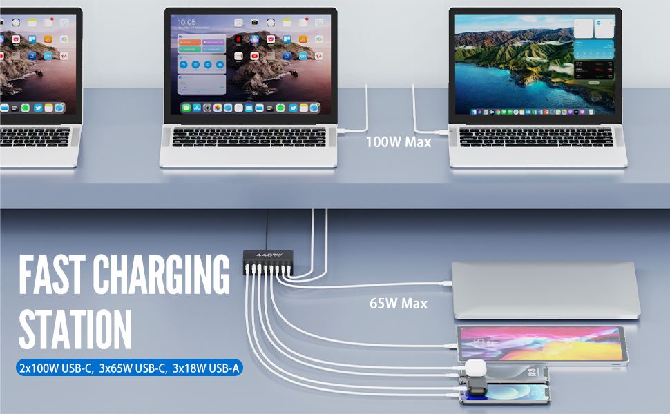 USB Charger Block with Multiple Ports