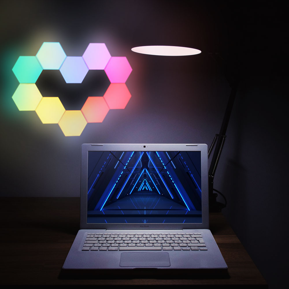 Hexagonal LED lights