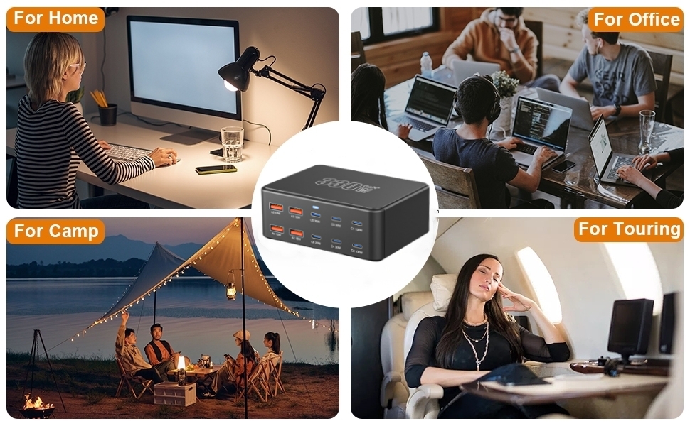 USB-C 1 + USB-C 2 : 65W+ 45W  USB-C 3 +USB-C4: 30W+ 30W  USB-C 5 +USB-C6: 30W+ 30W  USB-C 3 + USB-C