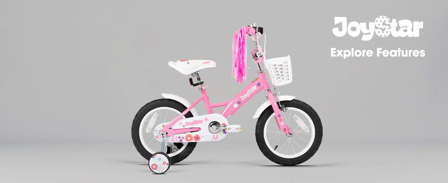 kids bike kids bicycle boys girls children training wheels basket
