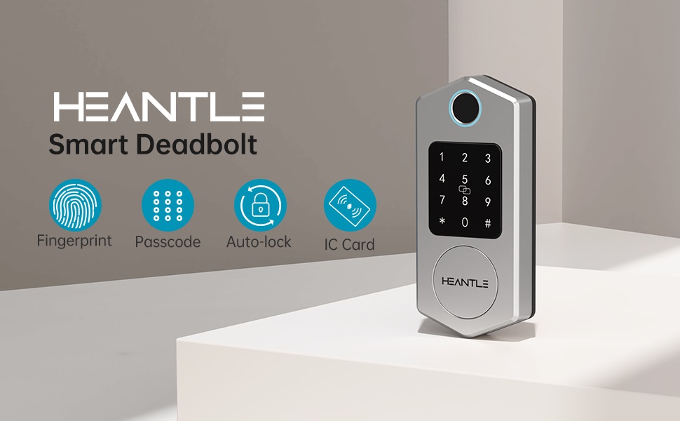 Smart Lock, HEANTLE Fingerprint Digital Door Locks Keyless Entry for