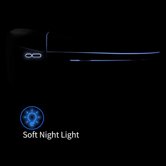Soft night light smart toilet