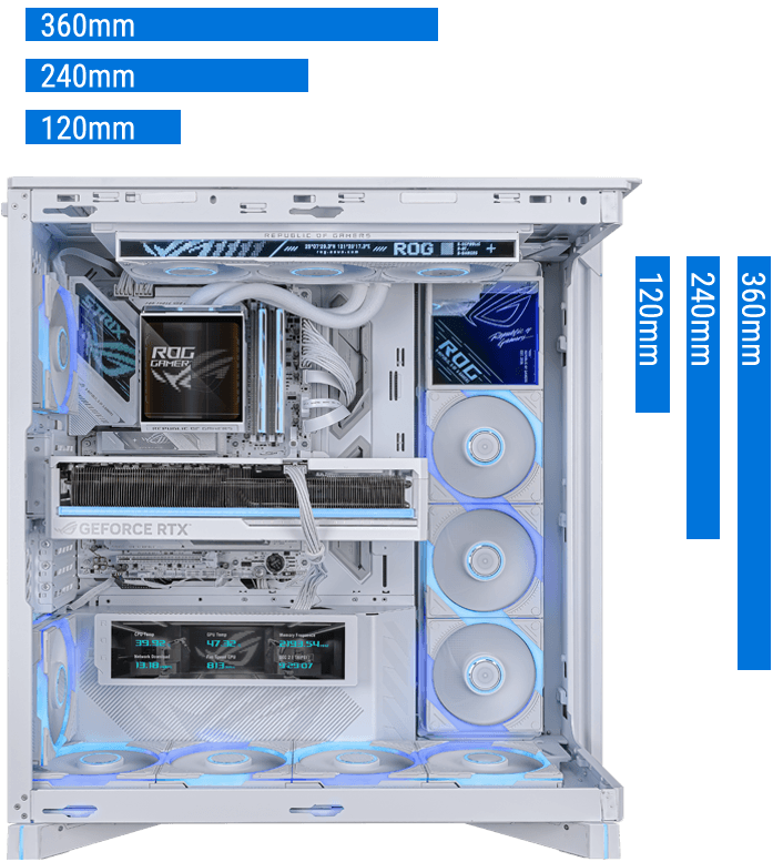 ASUS ROG Cronox ARGB Gaming PC Case - White