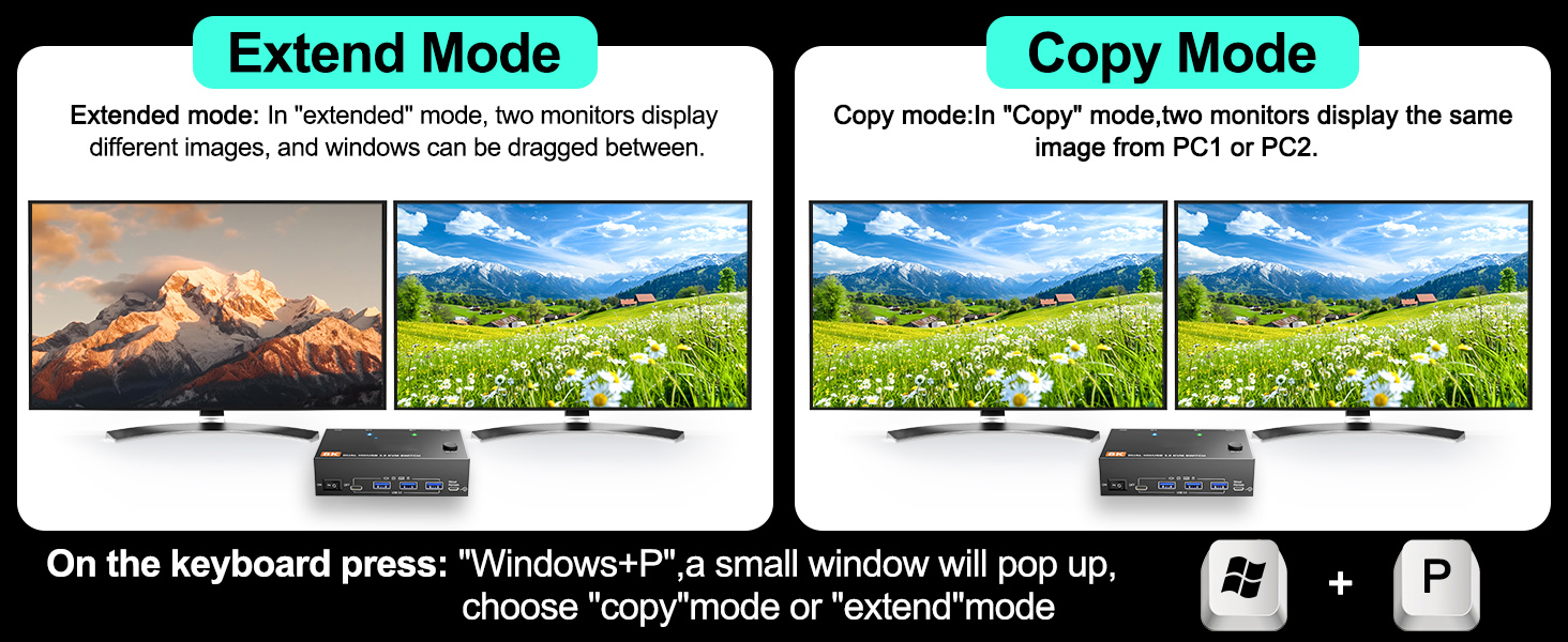 2 Display Model for the Dual Monitor KVM