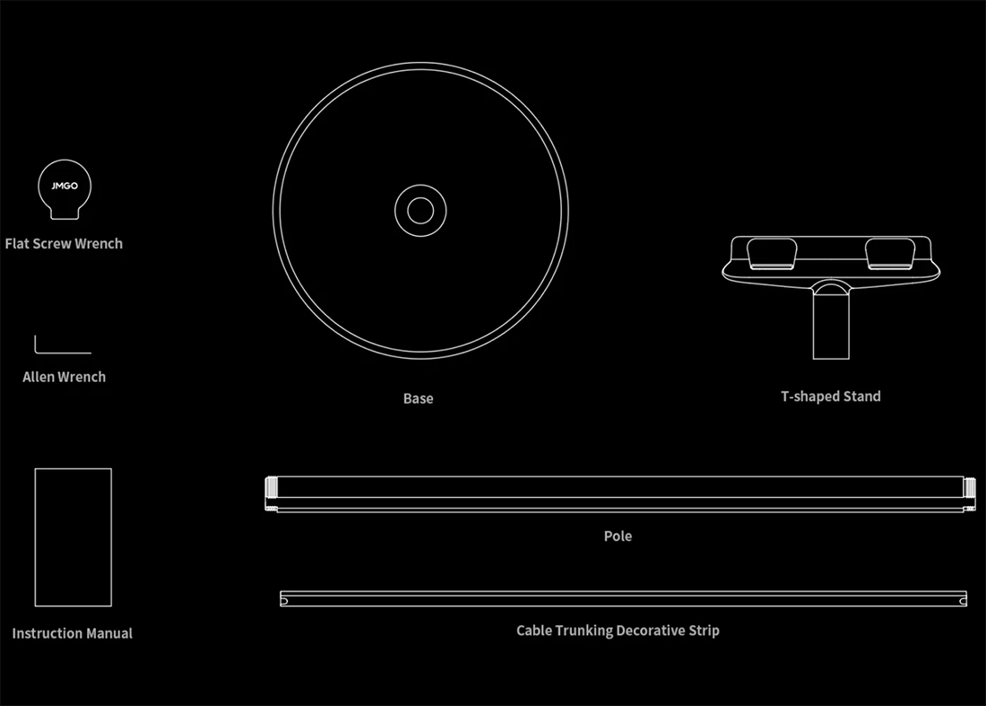 JMGO 61010050 T-shaped Projector Floor Stand for N1S Ultimate/infinity