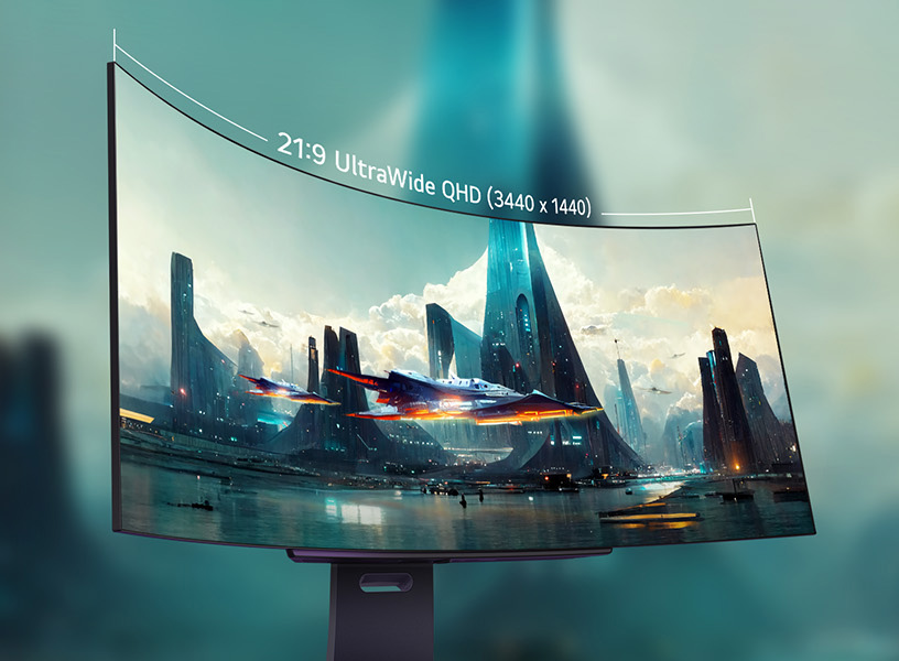 LG UltraGear 45GX900A-B HDR400 USB-C OLED Curved Gaming Computer Monitor