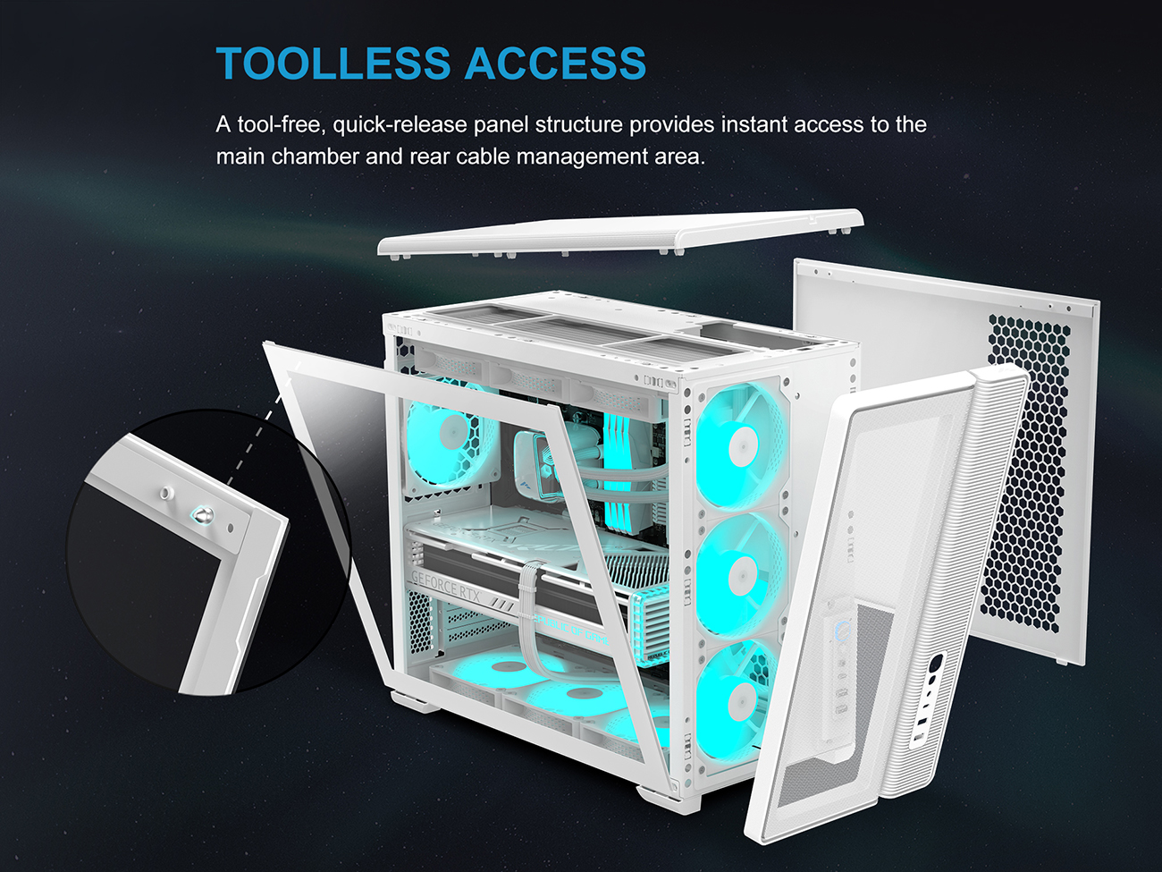 SAMA S50 ATX Mid Tower Case - White