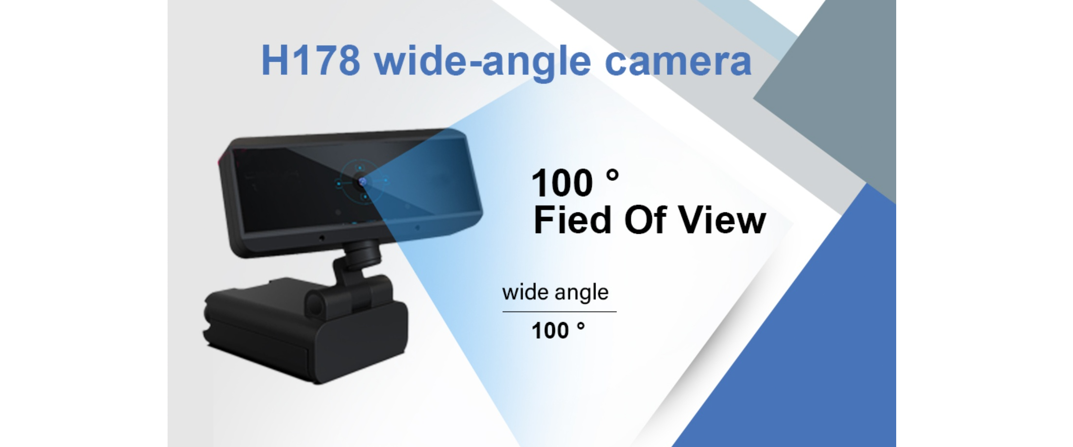 100° wide angle webcam