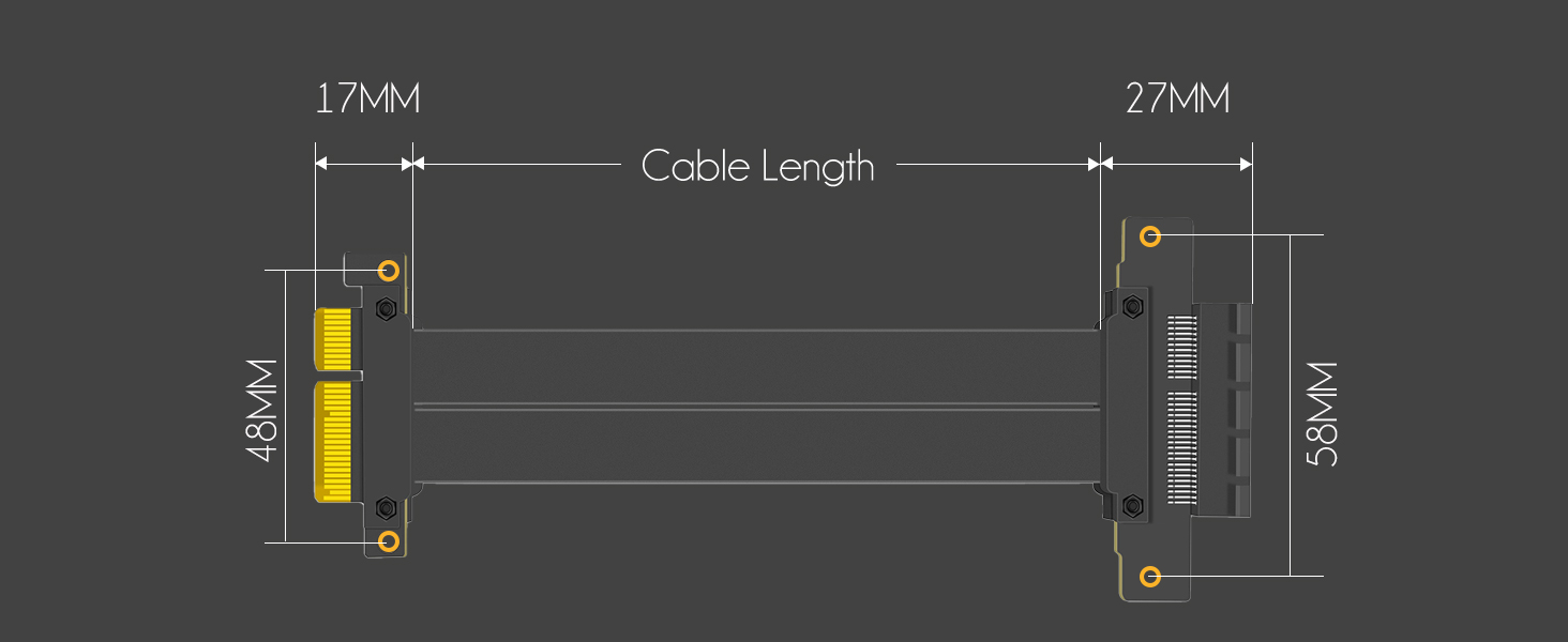 PCIe 4.0 X4 Riser Cable