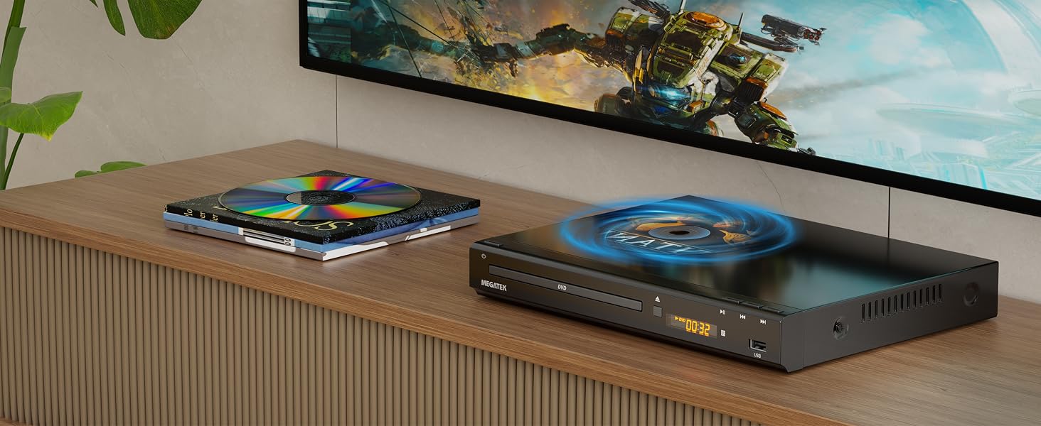 MEGATEK DP-260M55HD Region-Free HDMI DVD Player for TV