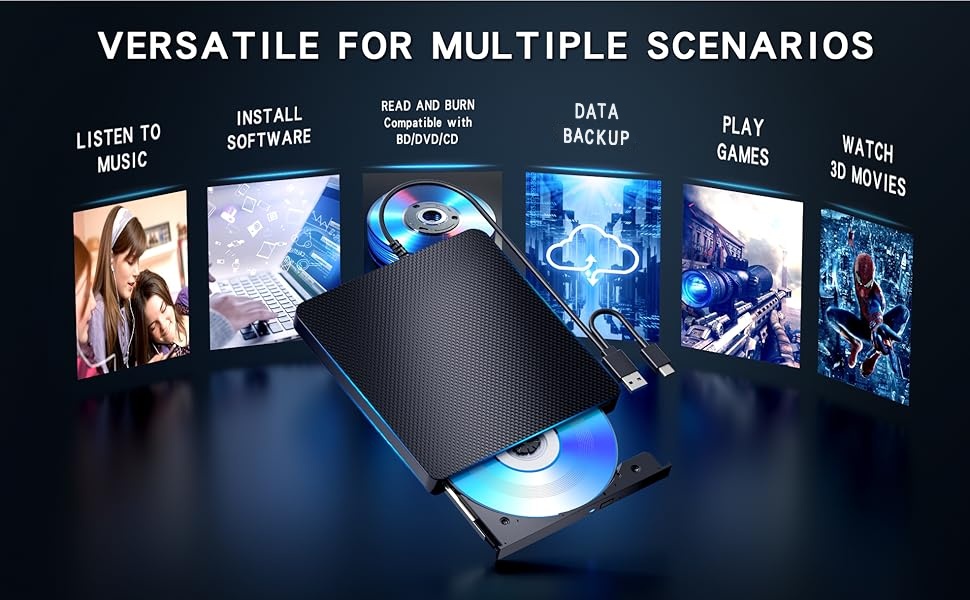 AUBEAMTO External Blu Ray Drive