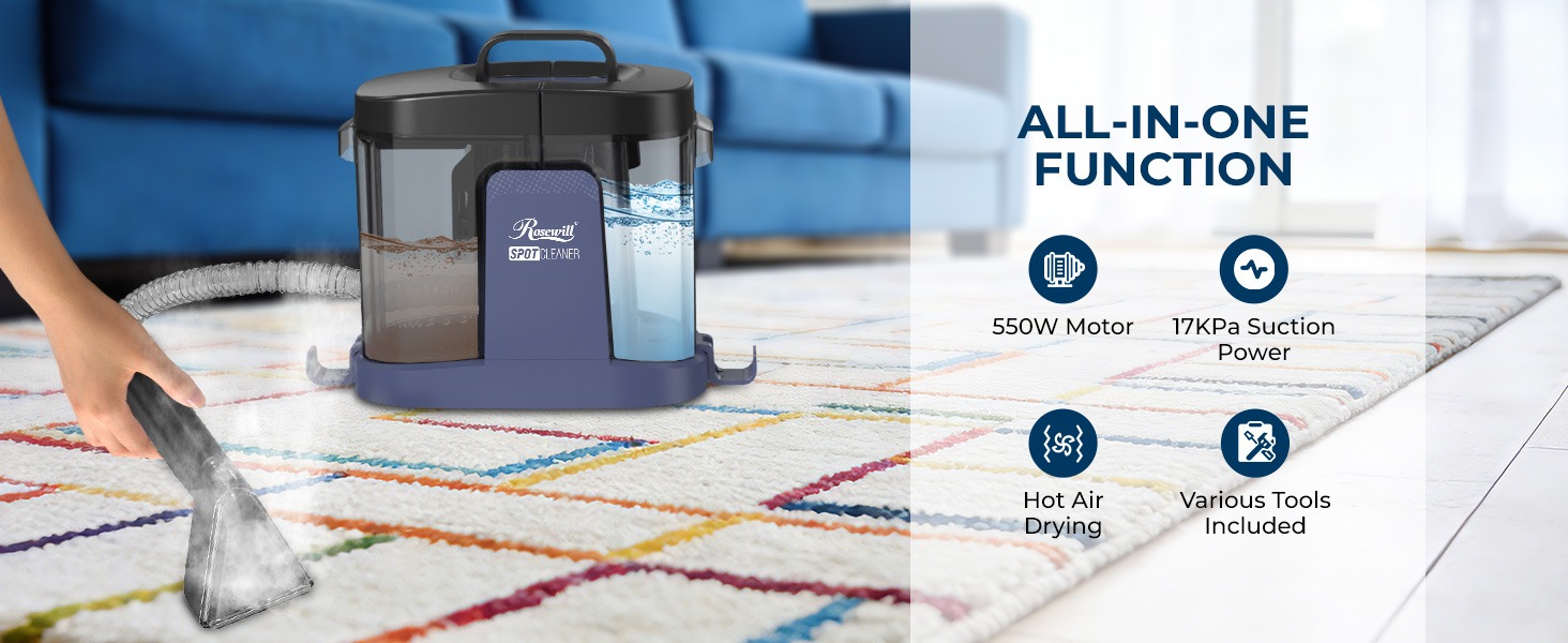 Rosewill Multi-Purpose Portable Carpet and Upholstery Spot Cleaner - Purple
