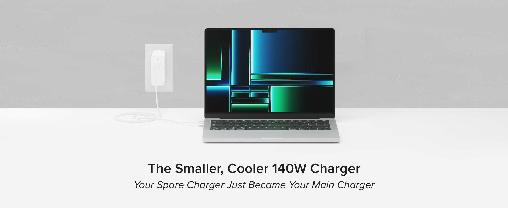 Laptop charging with Plugable USB C GaN Charger Block "The Smaller, Cooler 140W Charger"