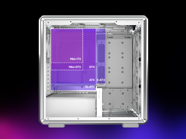 Cooler Master MasterFrame 600 Silver ATX Mid-Tower PC Case