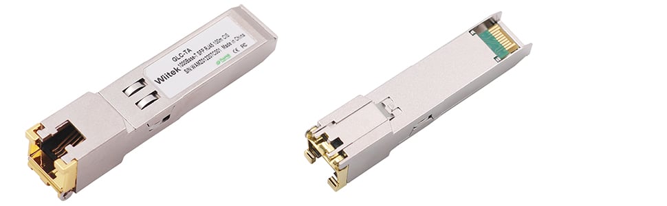 1.25G SFP-T, 10/100/1000BASE-T Gigabit Copper SFP, Wiitek SFP To RJ45 ...