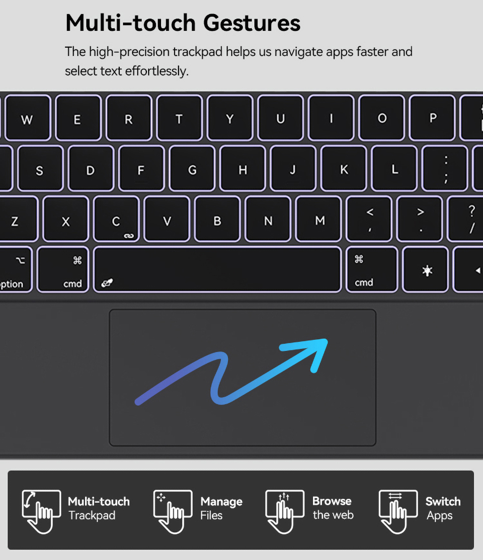 AUSDOM Magnetic Floating Magic Smart Keyboard for iPad Pro 12.9-inch