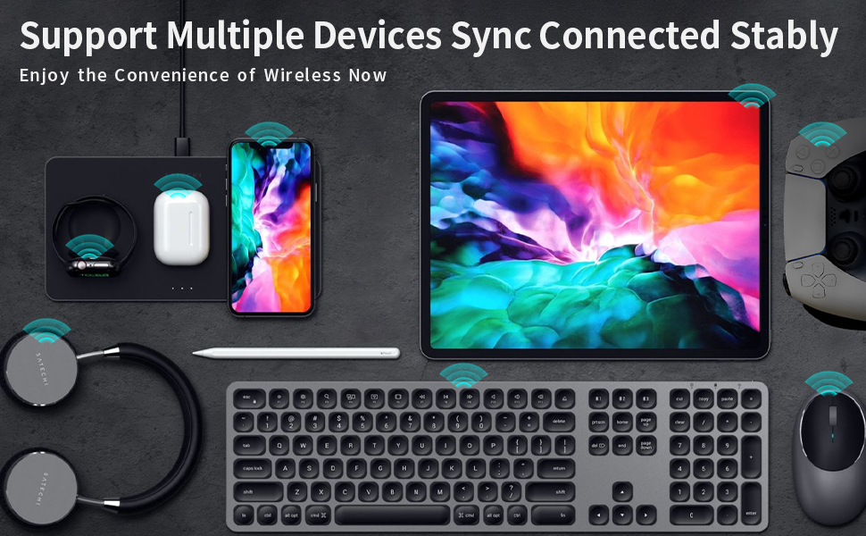 Up to 5 devices connected simultaneously, You can fully use Bluetooth function anytime, anywhere