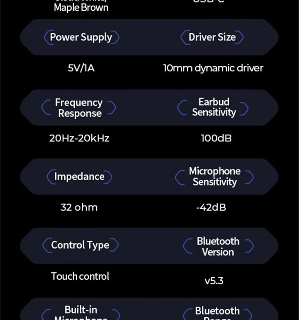 PISEN BHD-TW11 C1 ANC Noise Cancelling TWS Bluetooth Earphones