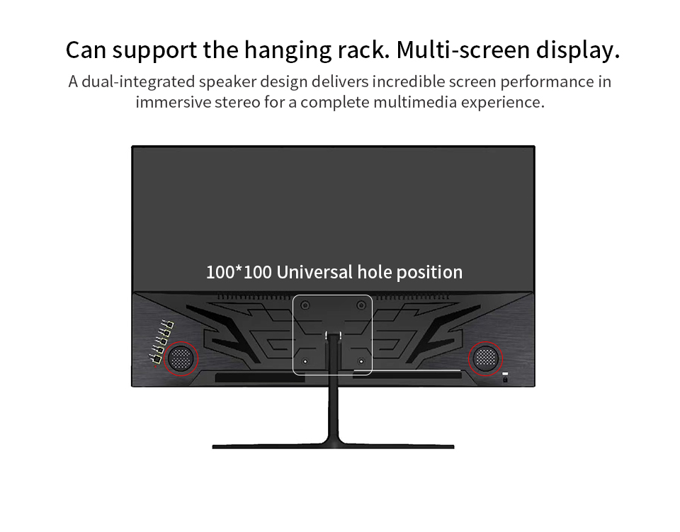 22 inch 75hz monitor flat monitor