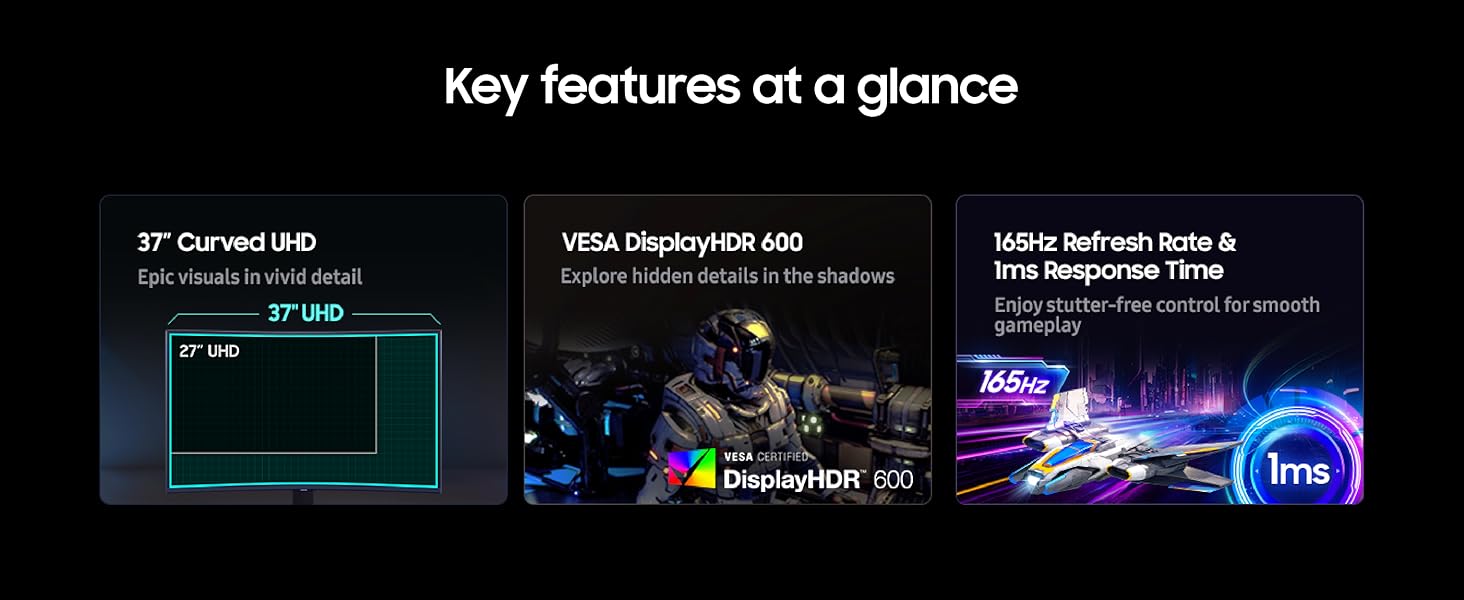 SAMSUNG Odyssey G75F LS37FG75DENXZA Gaming Computer Monitor