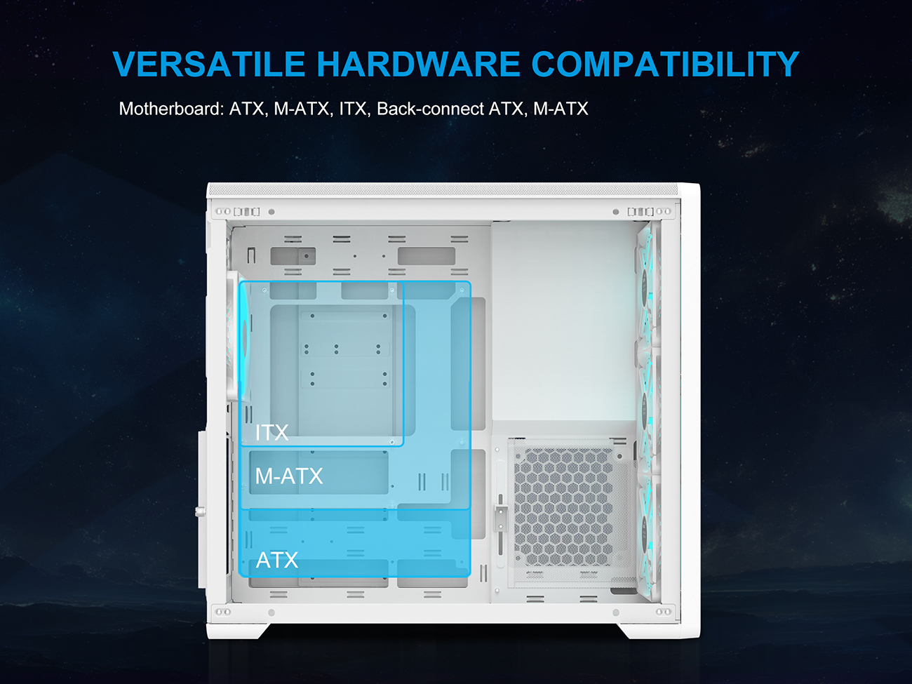 SAMA S50 ATX Mid Tower Case - White
