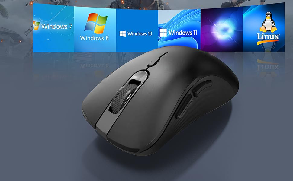 Wireless Mouse, 2.4G Ergonomic Optical Mouse, Computer 2.4G RF Wireless Mouse
