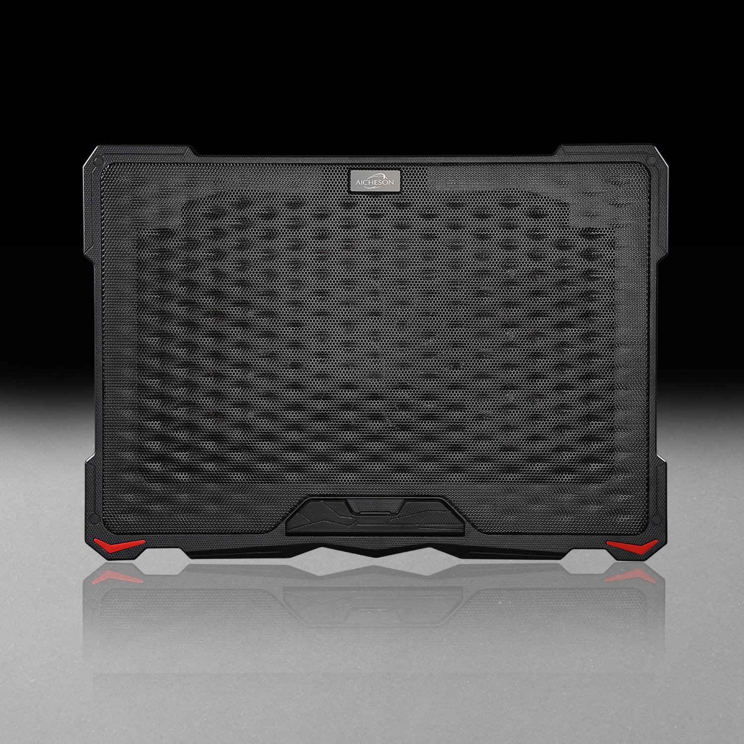 خرید و قیمت AICHESON Laptop Cooling Pad for 15.6 to 17 Inch Laptops,  Compatible with Lapdesk and Desk Use, Red Lights, 7 Ergonomic Stands