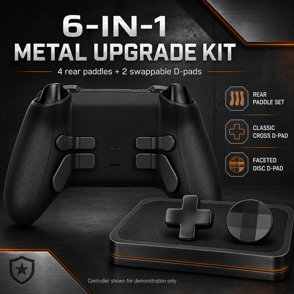 xbox elite 6 in 1 upgrade kit, black elite controller paddles