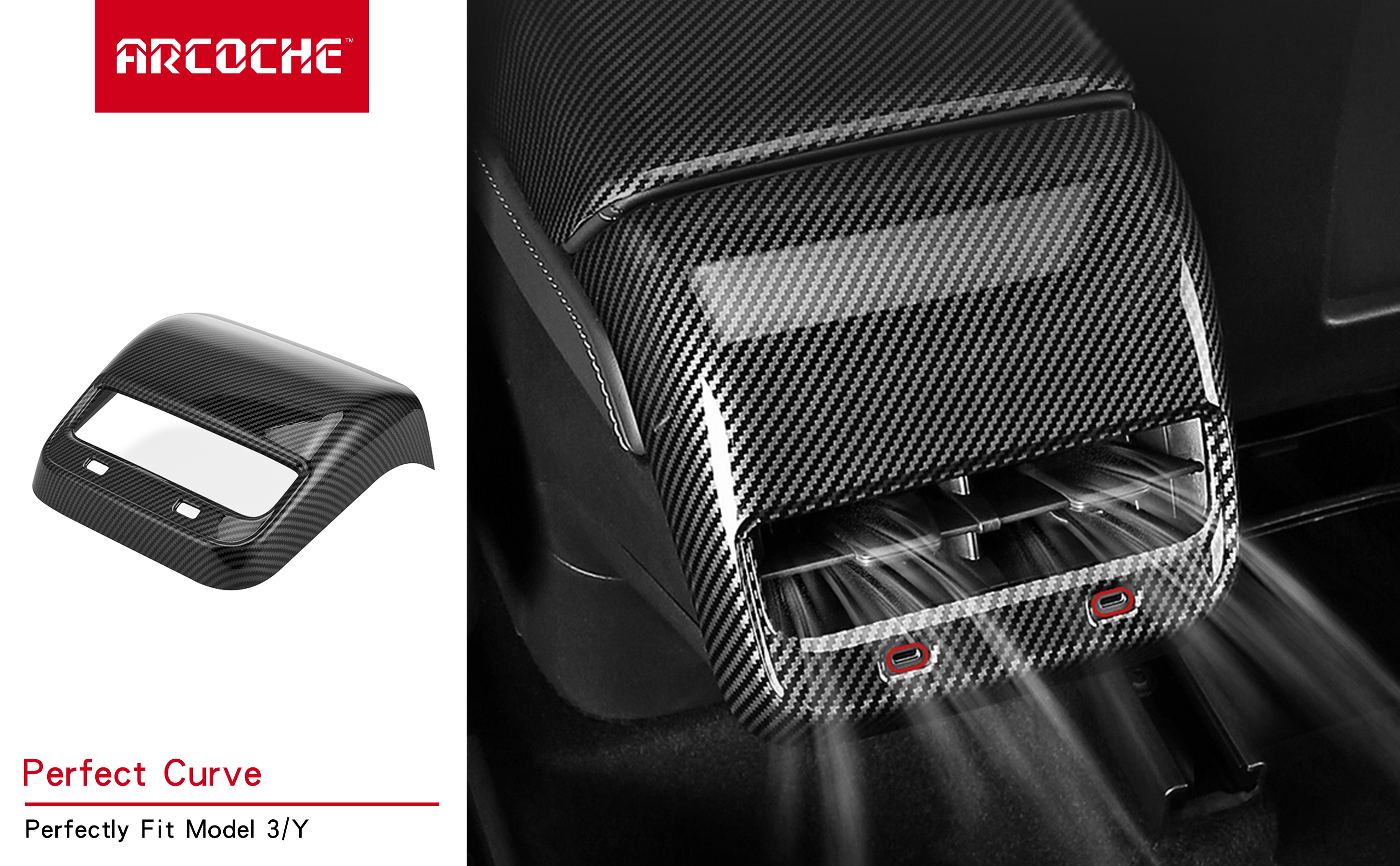 Tesla Model 3 Rear Air Vents Outlet Cover