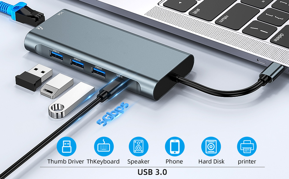 11-in-1 Multiport Laptop Docking Station