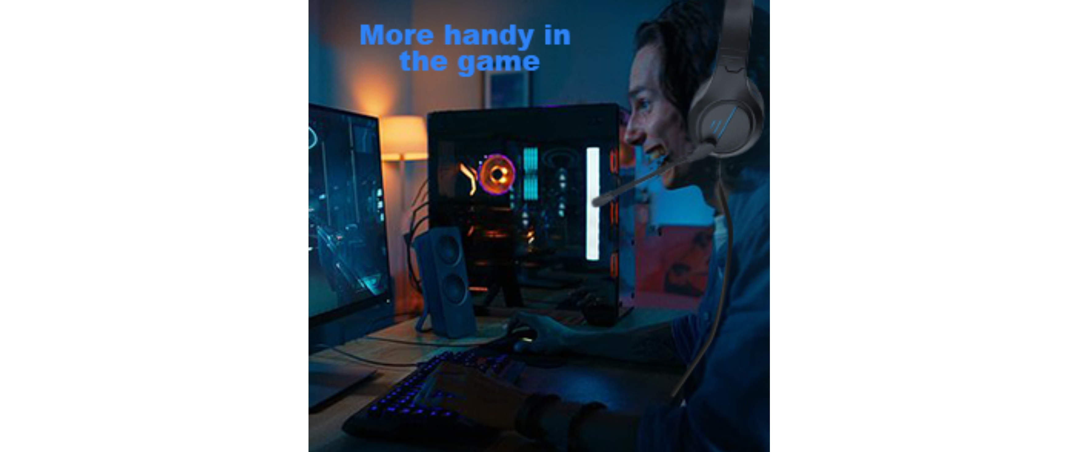 EACH gaming headset, PC gaming setup, wired gaming headphone with microphone