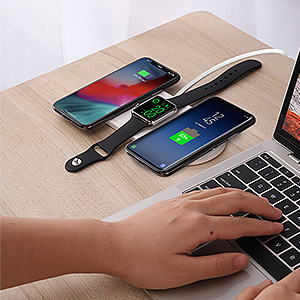 3 in 1 Wireless Charging Station for iPhone Iwatch AirPods Phone and Watch