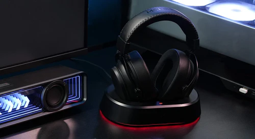 MCHOSE V9 Turbo Wireless Gaming Headset with RGB Magnetic Charging Base Station