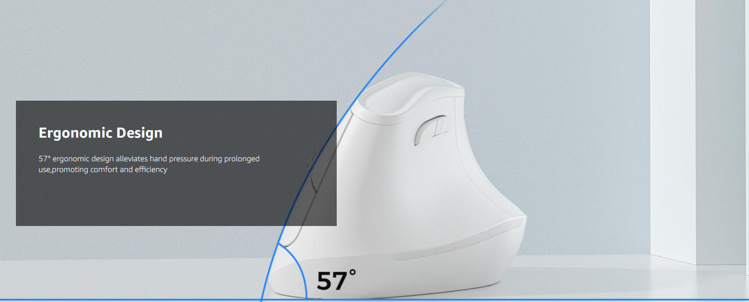 Ergonomic Wireless Tower Mouse, Vertical Quiet Ergo Mouse, Bluetooth(BT5.0,BT3.0)&2.4G