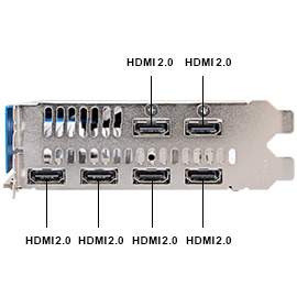 SongryVGA RX 580 8GB HDMI*6 multi-screen video card
