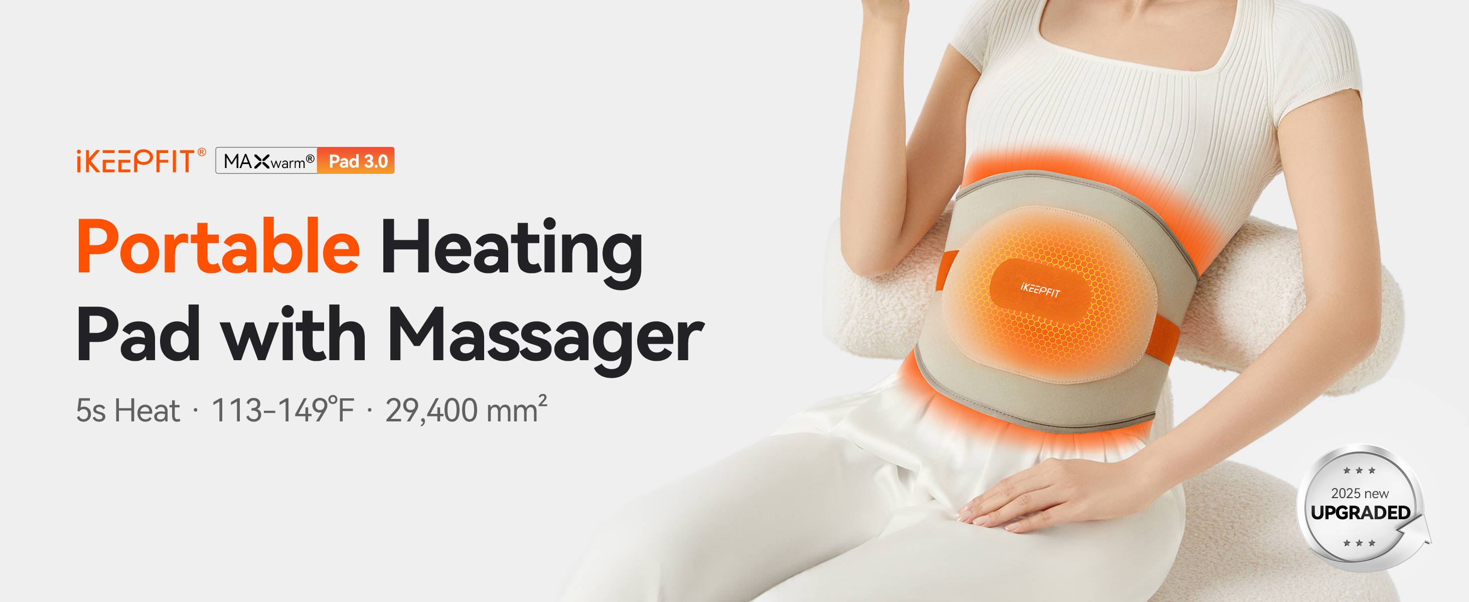 IKEEPFIT KPF-W14 Portable Heating Pad for Back
