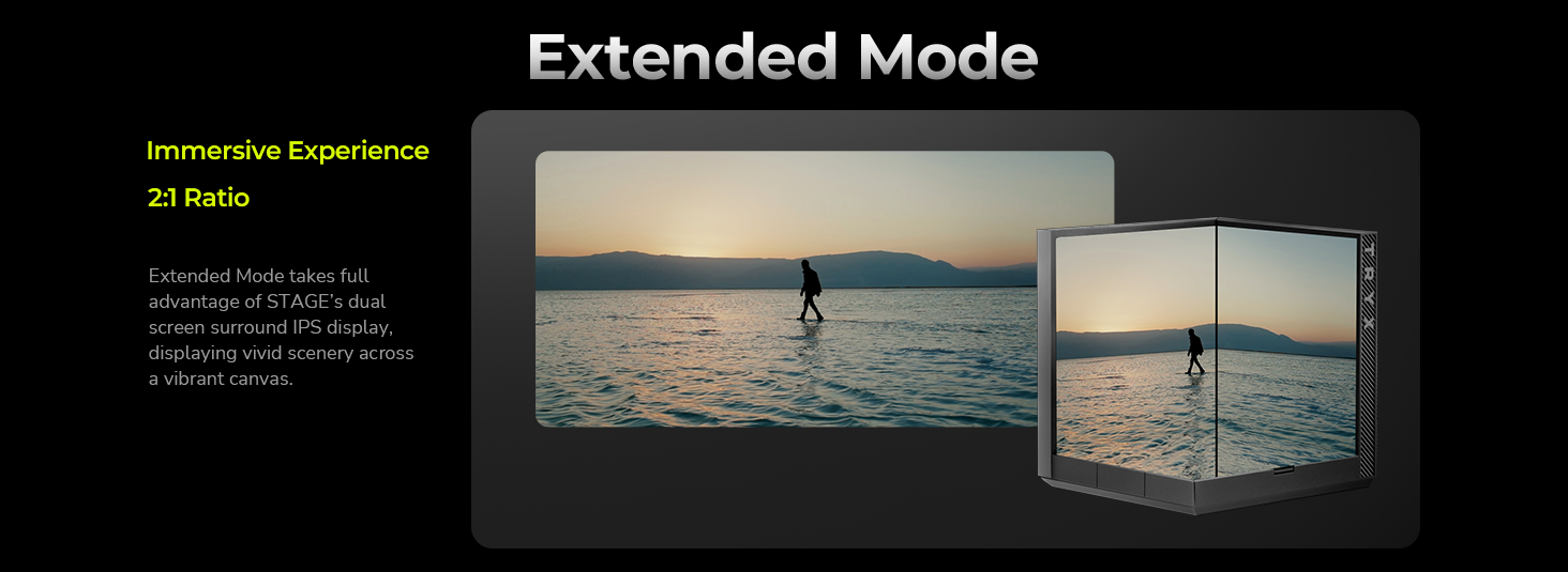 TRYX Stage 360 ARGB Black 360mm AIO Dual 4.0 inch Screen IPS AIO Cooler 360mm Extended Mode