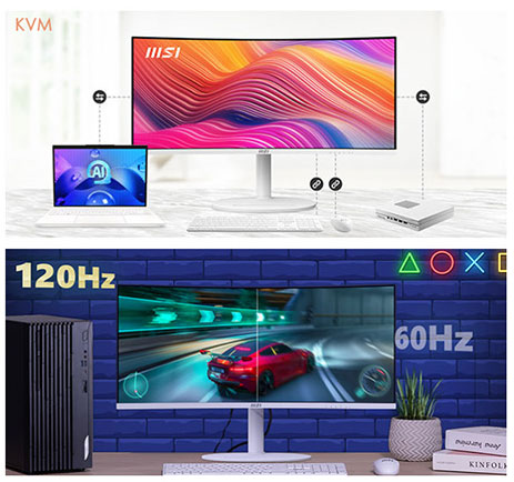 MSI Modern MD342CQPW Curved Computer Monitor