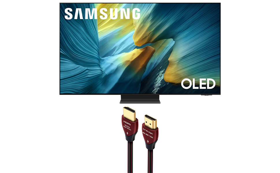 Samsung S95FA Series TV with Wirelogic HDMI Cable