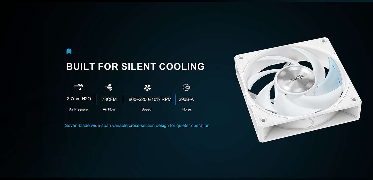 SAMA L50 240mm Liquid CPU Cooler AIO Cooler with ARGB Infinity Mirror Effect White